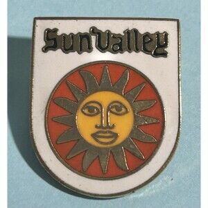 Sun Valley Idaho -Ski Pin Enameled Lapel Pinback